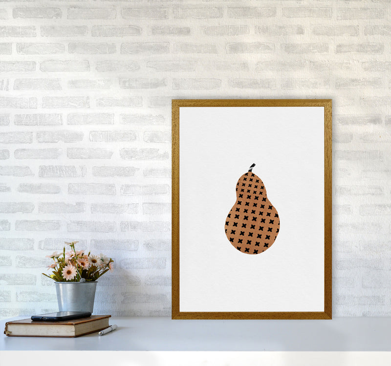 Pear Fruit Illustration Print By Orara Studio, Framed Kitchen Wall Art A2 Print Only
