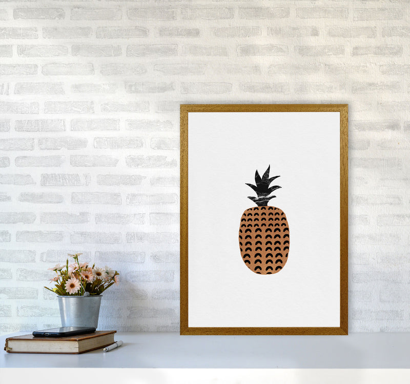 Pineapple Fruit Illustration Print By Orara Studio, Framed Kitchen Wall Art A2 Print Only