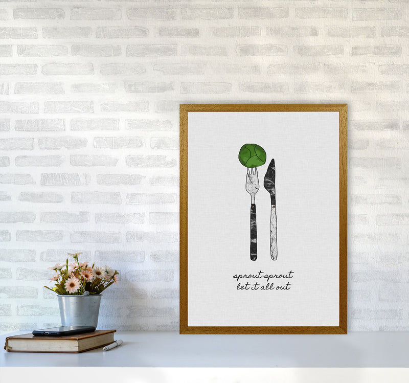Sprout Sprout Print By Orara Studio, Framed Kitchen Wall Art A2 Print Only
