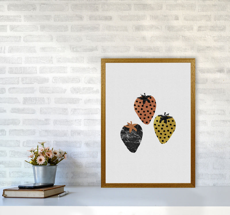 Strawberries Print By Orara Studio, Framed Kitchen Wall Art A2 Print Only