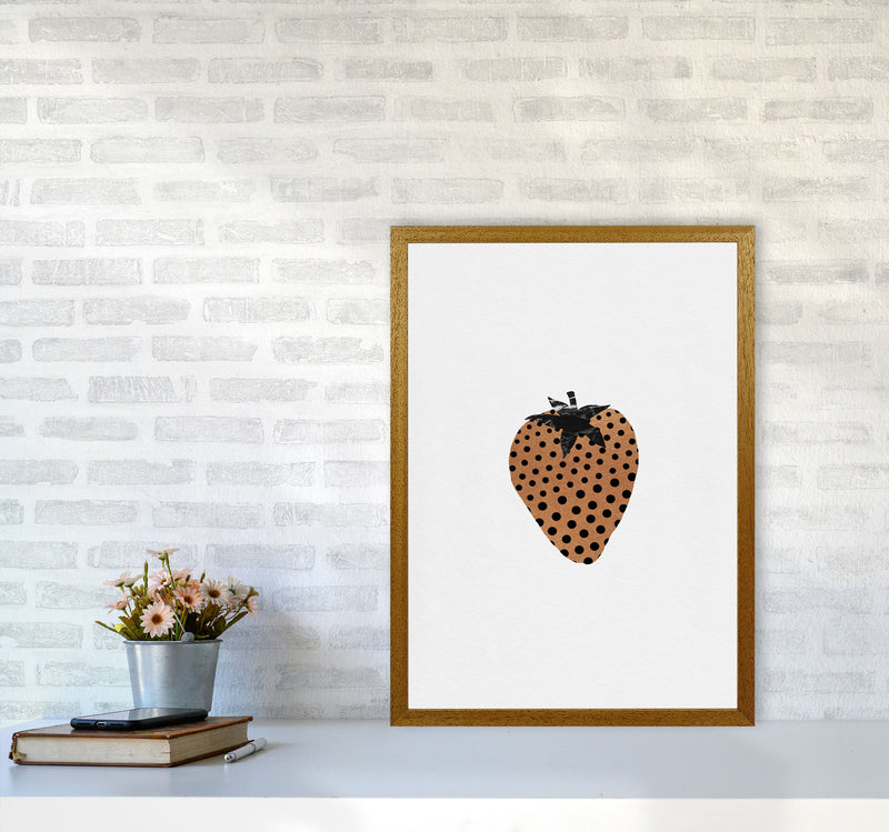 Strawberry Fruit Illustration Print By Orara Studio, Framed Kitchen Wall Art A2 Print Only