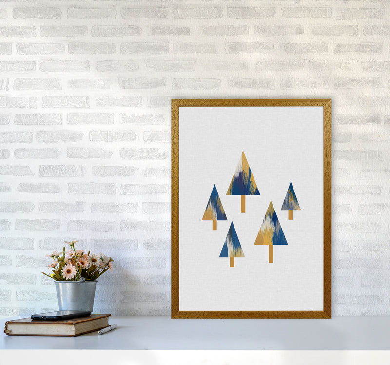 Trees Blue & Yellow Print By Orara Studio A2 Print Only