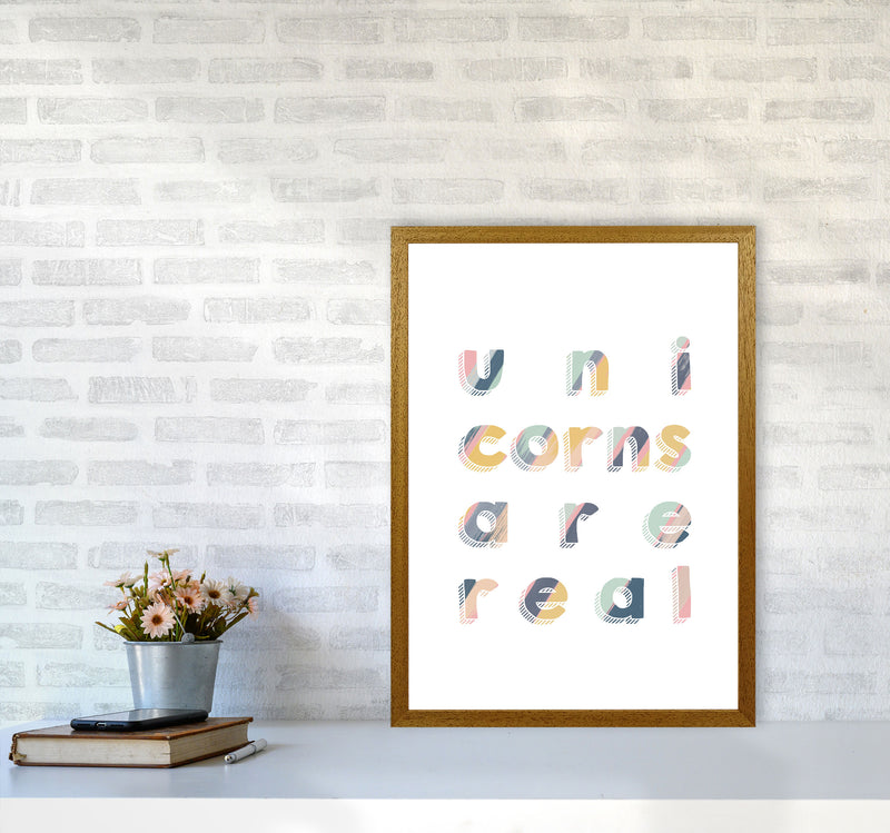 Unicorns Are Real Art Print By Orara Studio, Framed Childrens Wall Art Poster A2 Print Only