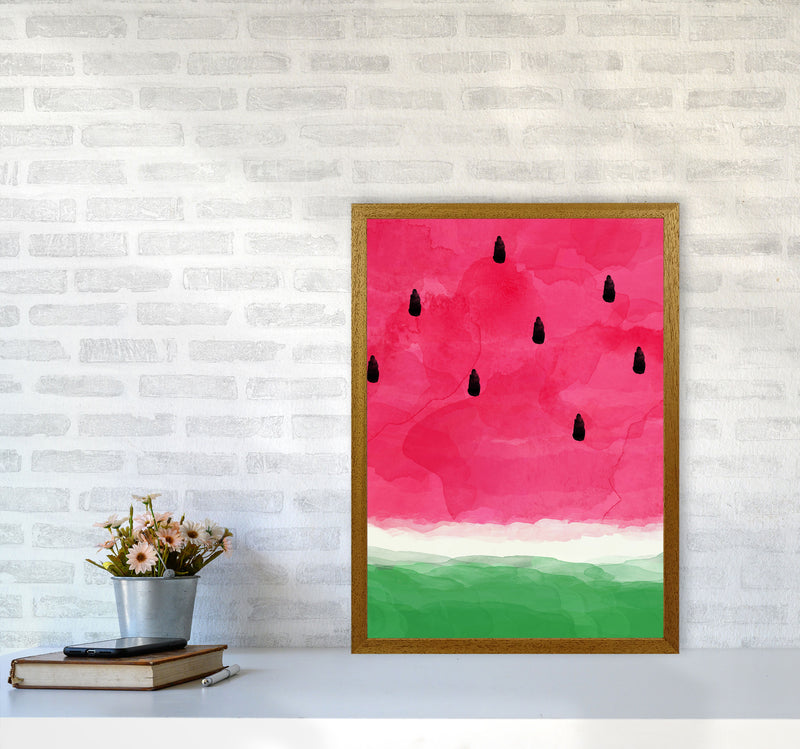 Watermelon Abstract Print By Orara Studio, Framed Kitchen Wall Art A2 Print Only