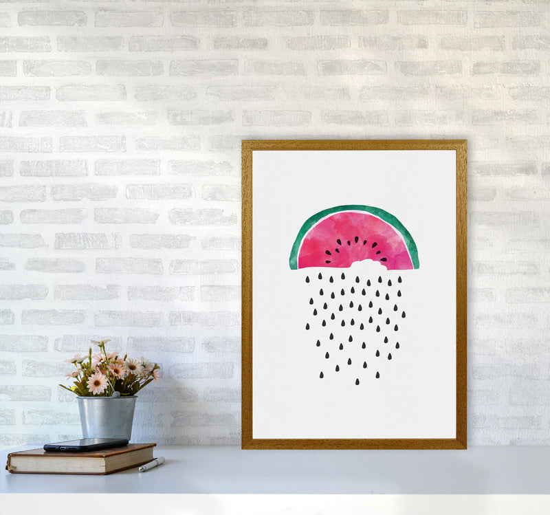 Watermelon Rain Print By Orara Studio, Framed Kitchen Wall Art A2 Print Only