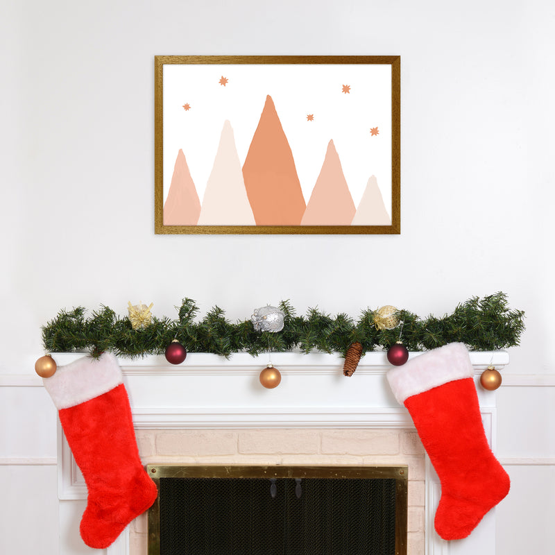 Blush Mountains Christmas Art Print by Orara Studio A2 Print Only