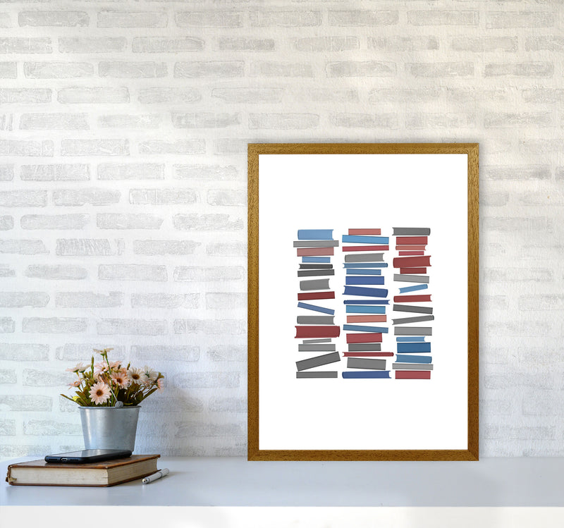 Books Colourful Abstract Art Print by Orara Studio A2 Print Only
