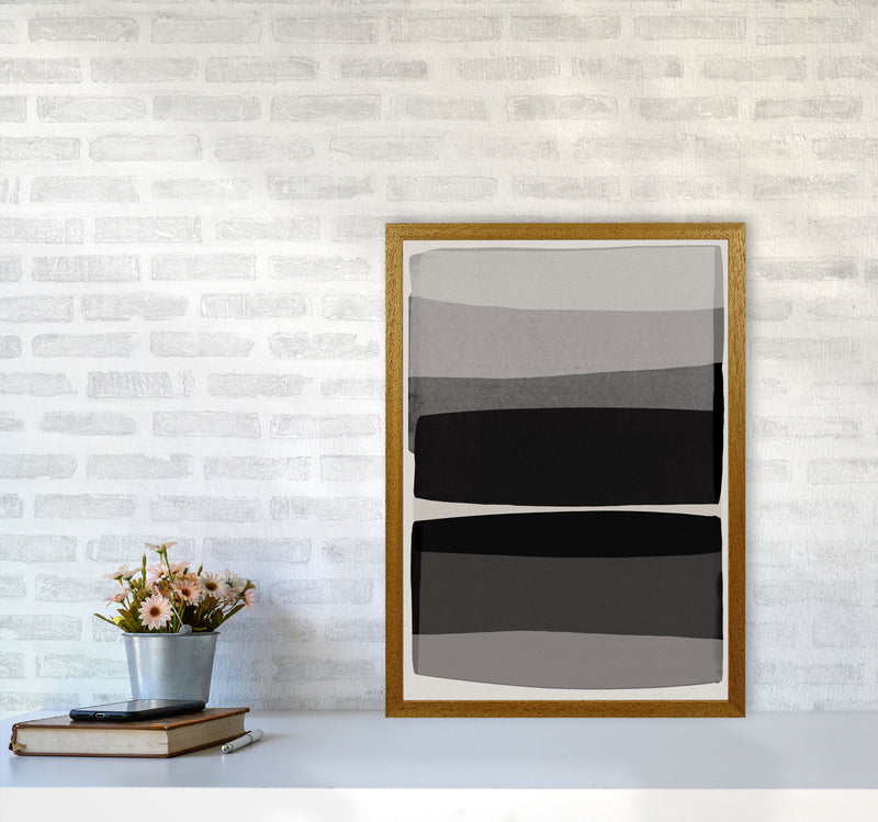 Modern Black and White Abstract Art Print by Orara Studio A2 Print Only