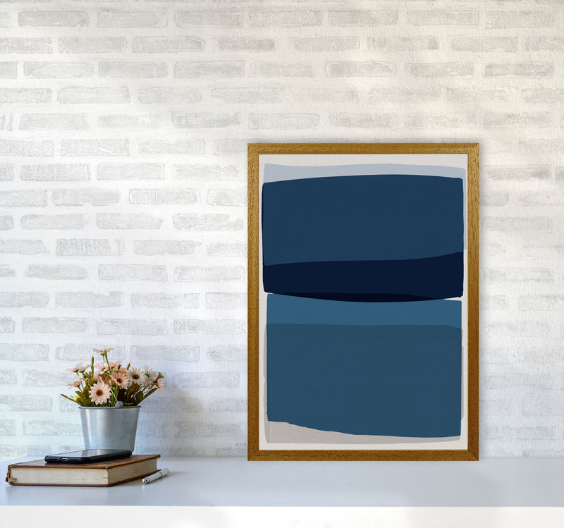 Modern Blue Abstract Art Print by Orara Studio A2 Print Only