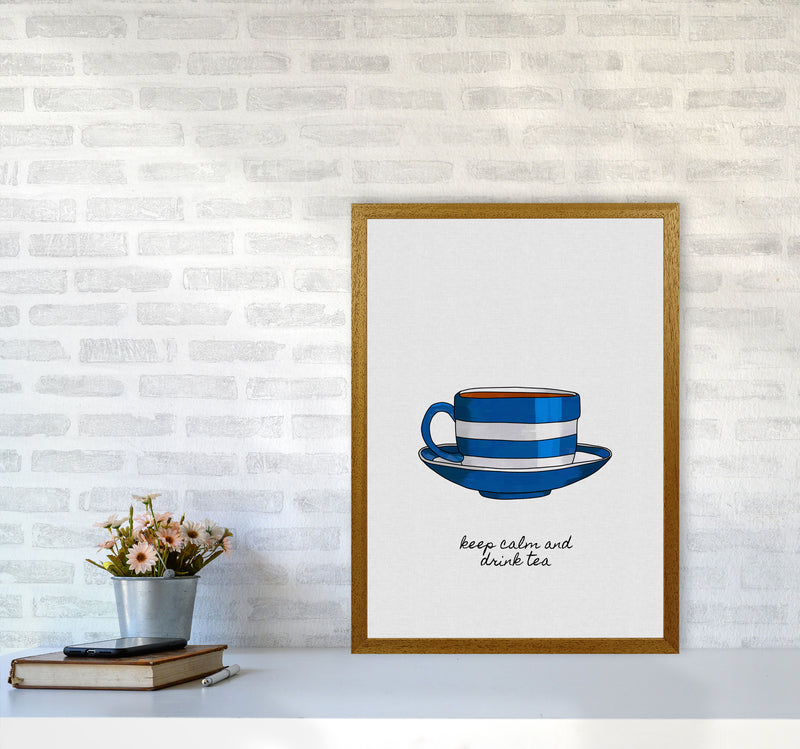 Keep Calm & Drink Tea Quote Art Print by Orara Studio A2 Print Only