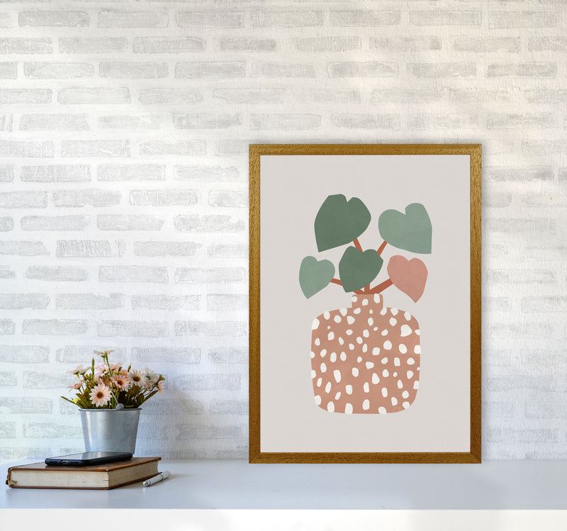 Terrazzo & Heart Plant Art Print by Orara Studios A2 Print Only