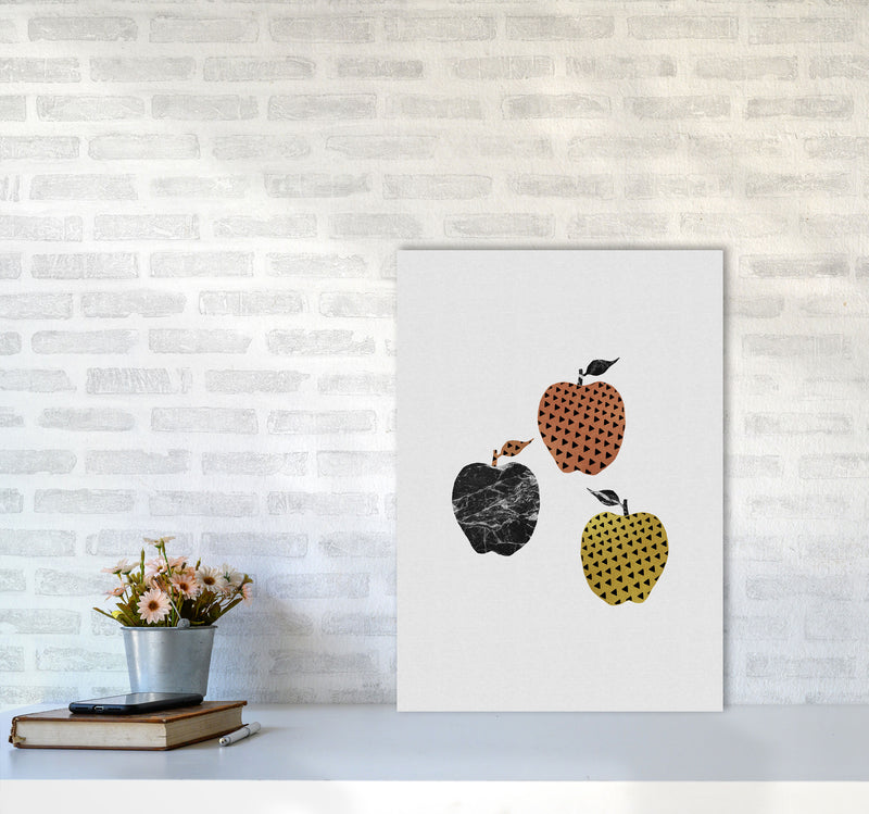 Apples Print By Orara Studio, Framed Kitchen Wall Art A2 Black Frame