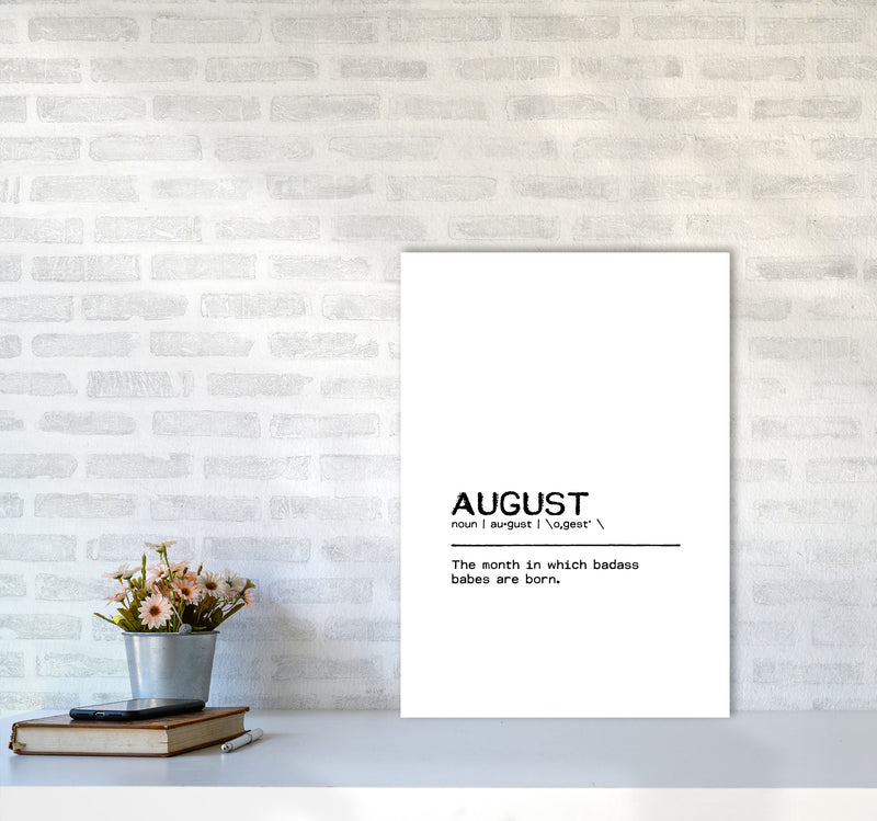 August Badass Definition Quote Print By Orara Studio A2 Black Frame