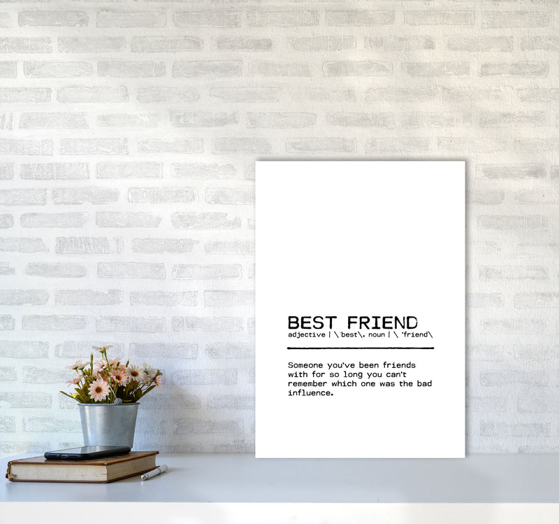 Best Friend Influence Definition Quote Print By Orara Studio A2 Black Frame