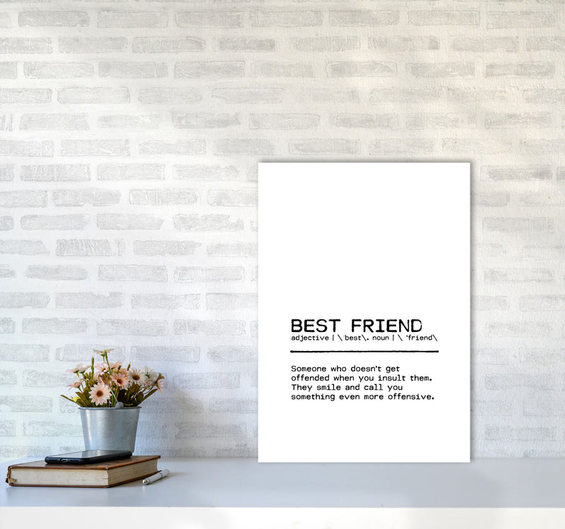 Best Friend Offend Definition Quote Print By Orara Studio A2 Black Frame