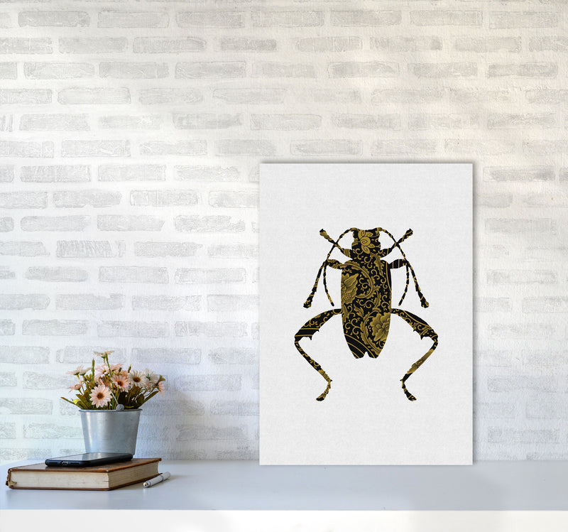 Black And Gold Beetle III Print By Orara Studio Animal Art Print A2 Black Frame