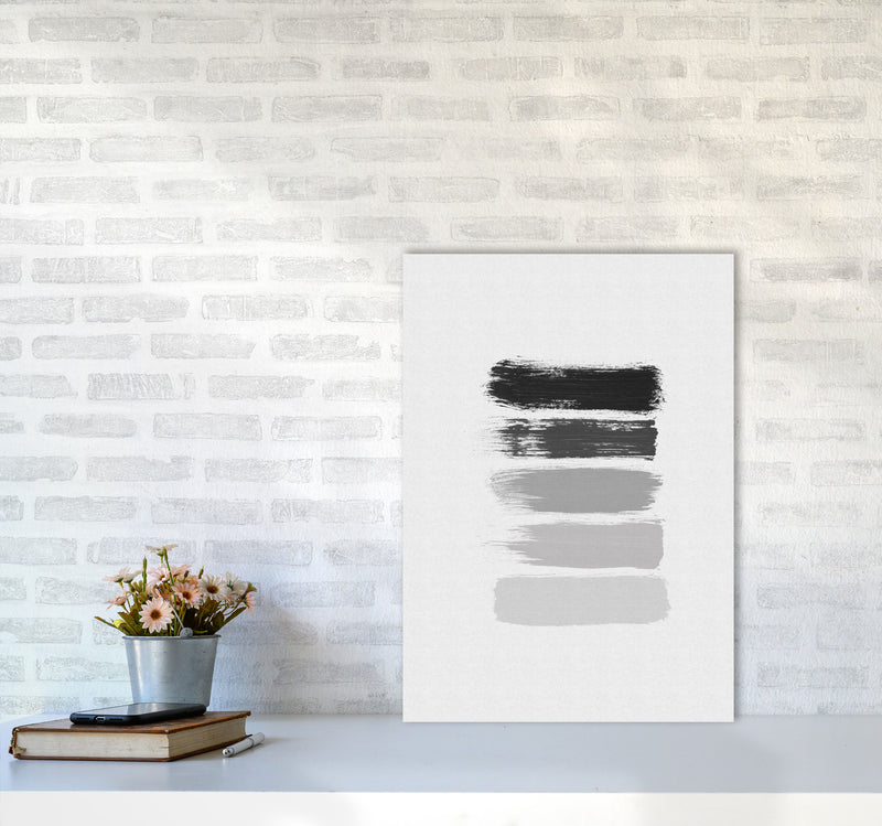 Black And White Stripes Print By Orara Studio A2 Black Frame