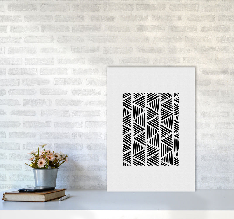 Black And White Abstract I Print By Orara Studio A2 Black Frame