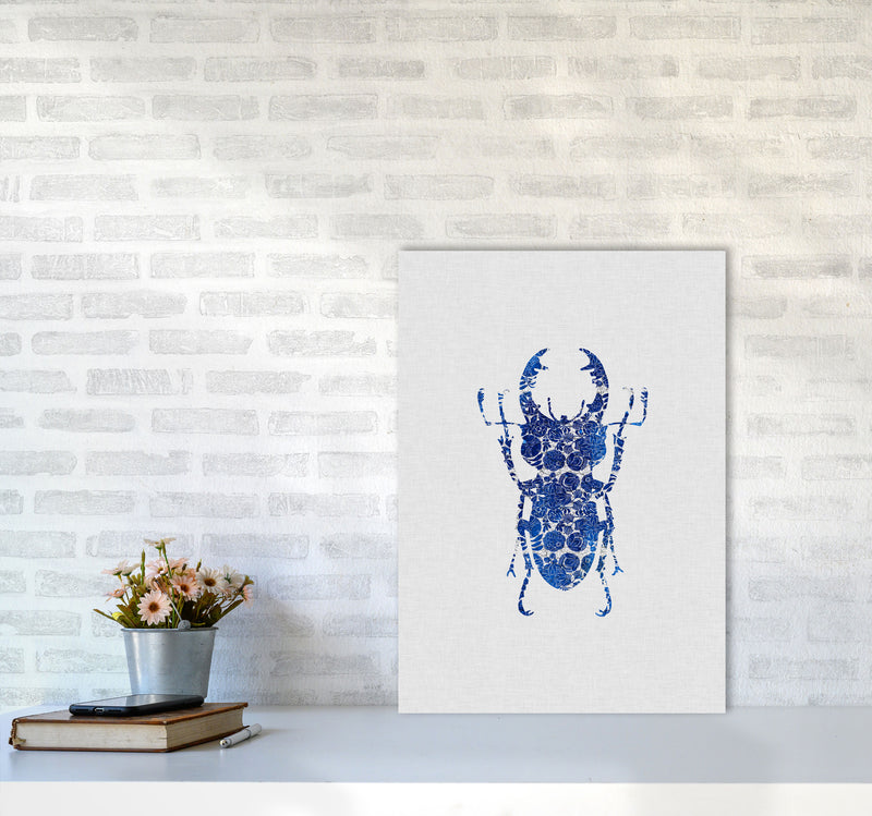Blue Beetle III Print By Orara Studio Animal Art Print A2 Black Frame