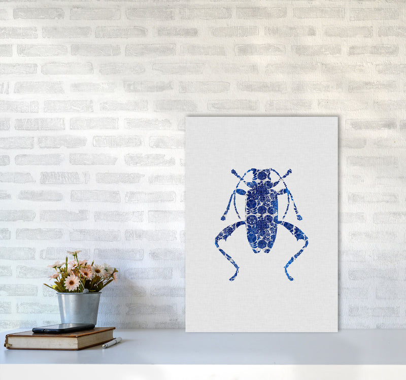 Blue Beetle IV Print By Orara Studio Animal Art Print A2 Black Frame