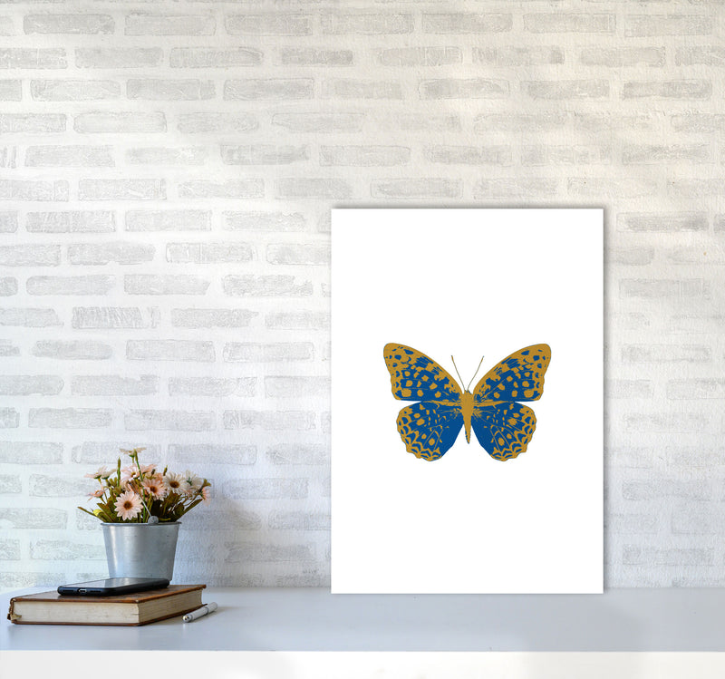 Blue Butterfly Print By Orara Studio Animal Art Print A2 Black Frame