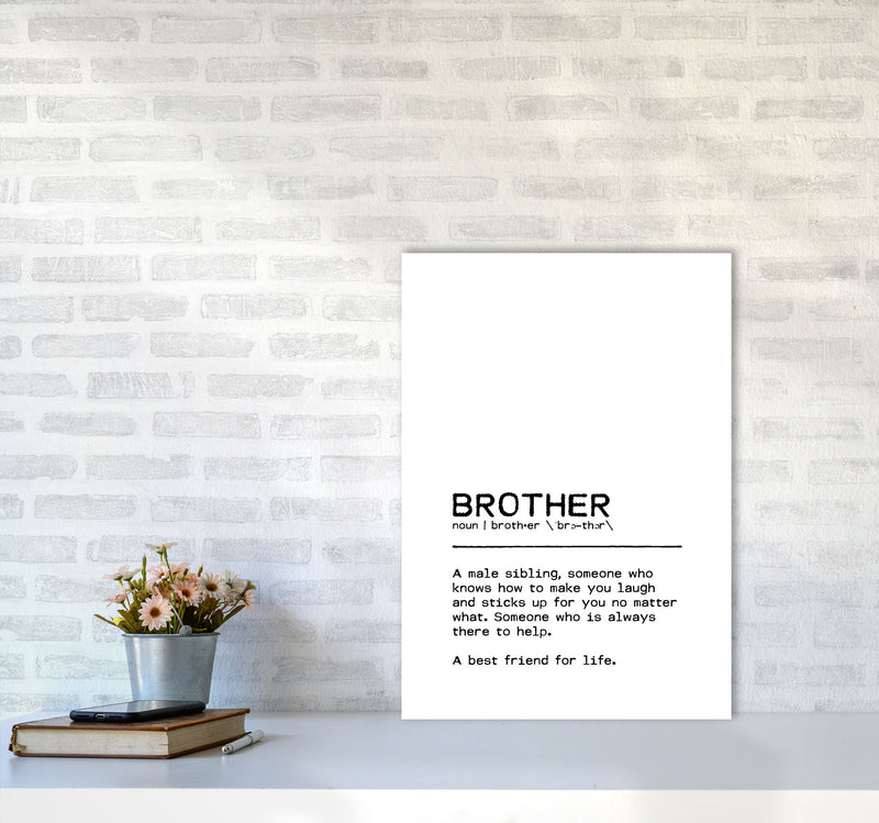 Brother Best Friend Definition Quote Print By Orara Studio A2 Black Frame