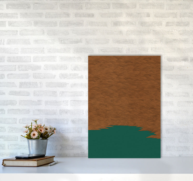 Copper & Green Landscape Print By Orara Studio A2 Black Frame