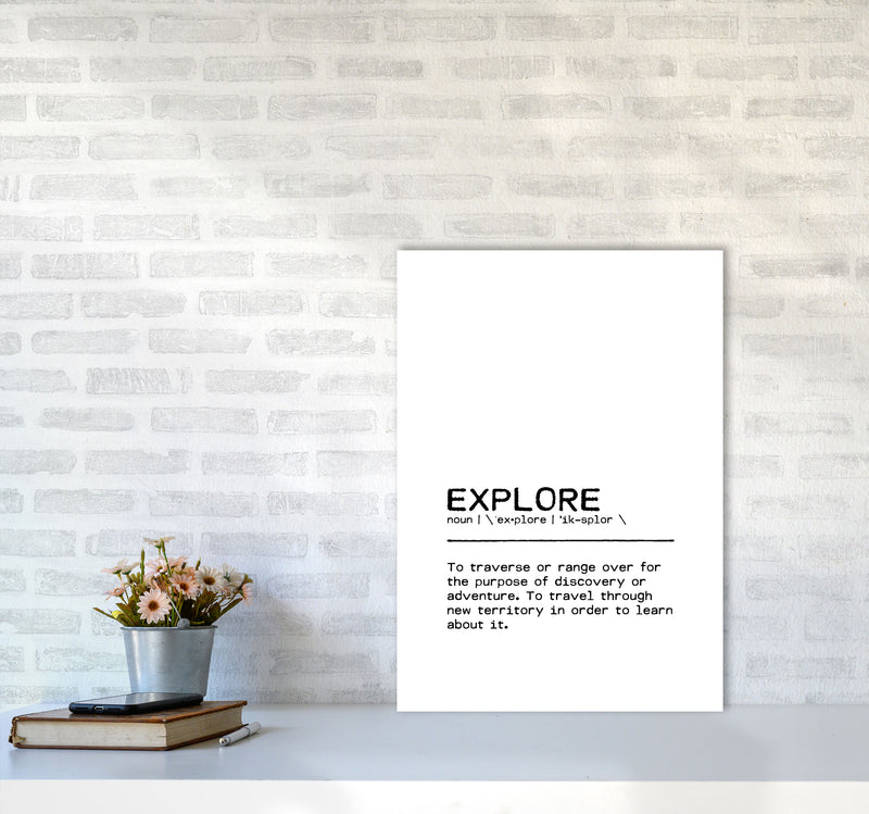 Explore Adventure Definition Quote Print By Orara Studio A2 Black Frame