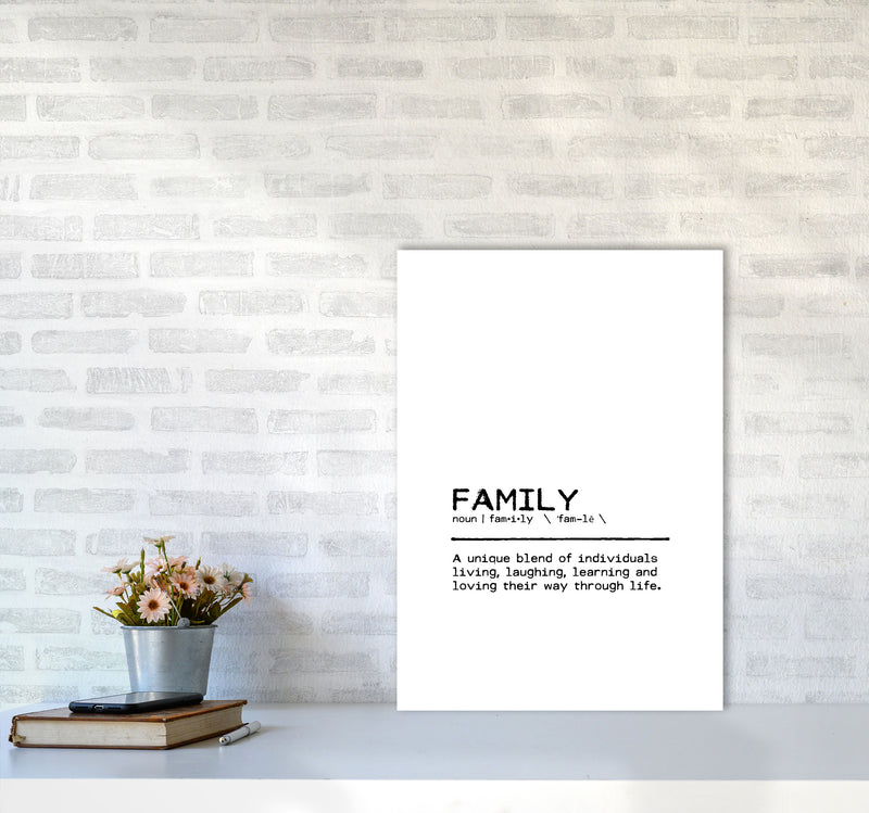 Family Unique Definition Quote Print By Orara Studio A2 Black Frame