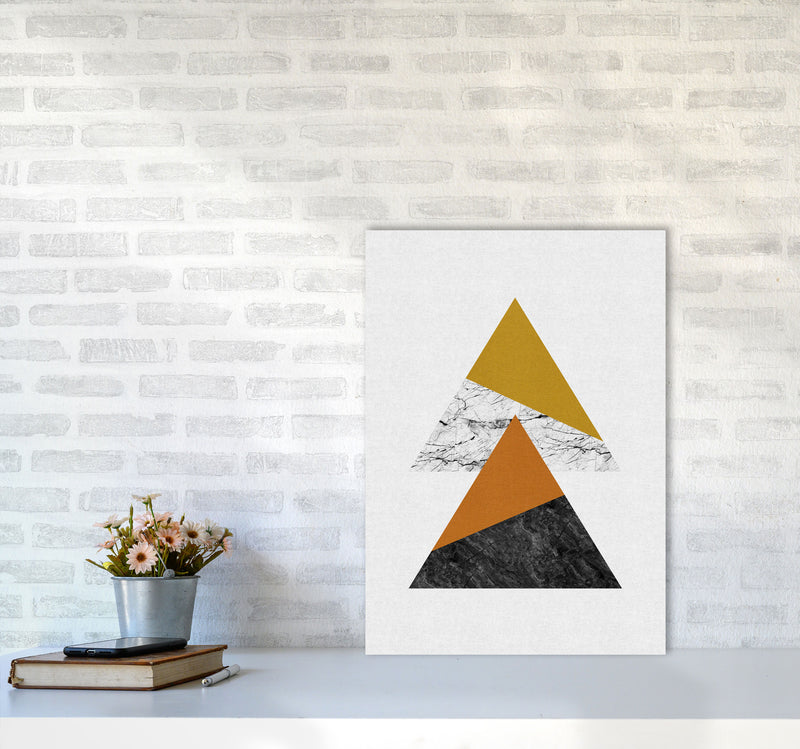 Geometric Triangles Print By Orara Studio A2 Black Frame