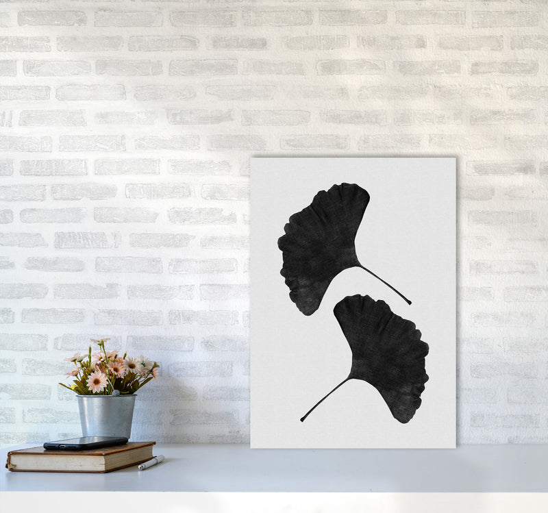 Ginkgo Leaf Black & White II Print By Orara Studio A2 Black Frame