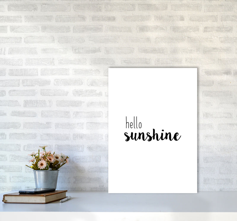 Hello Sunshine Quote Print By Orara Studio A2 Black Frame