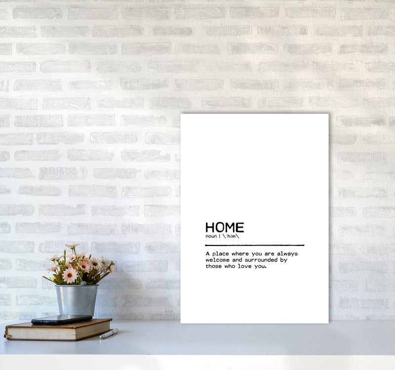 Home Welcome Definition Quote Print By Orara Studio A2 Black Frame
