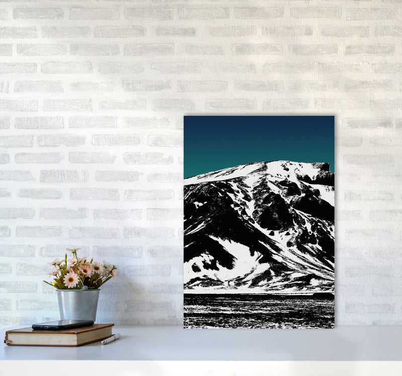 Iceland Mountains I Print By Orara Studio, Framed Botanical & Nature Art Print A2 Black Frame