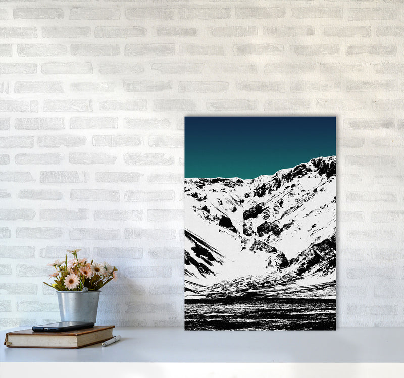 Iceland Mountains II Print By Orara Studio, Framed Botanical & Nature Art Print A2 Black Frame