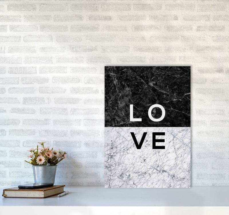 Love Marble Quote Print By Orara Studio A2 Black Frame