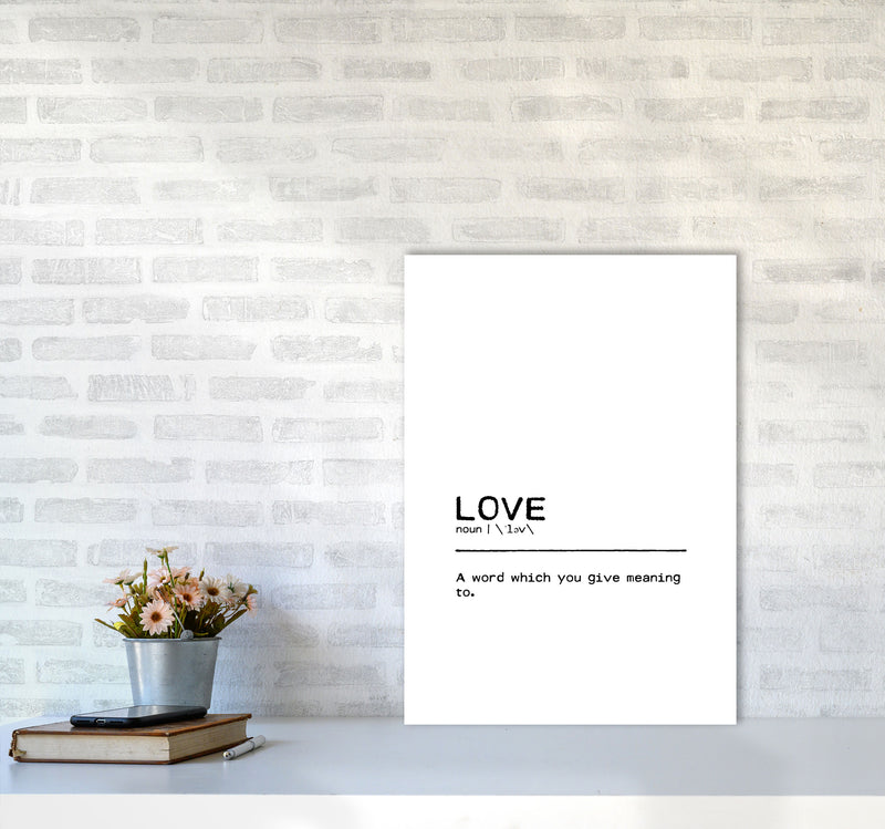 Love You Definition Quote Print By Orara Studio A2 Black Frame