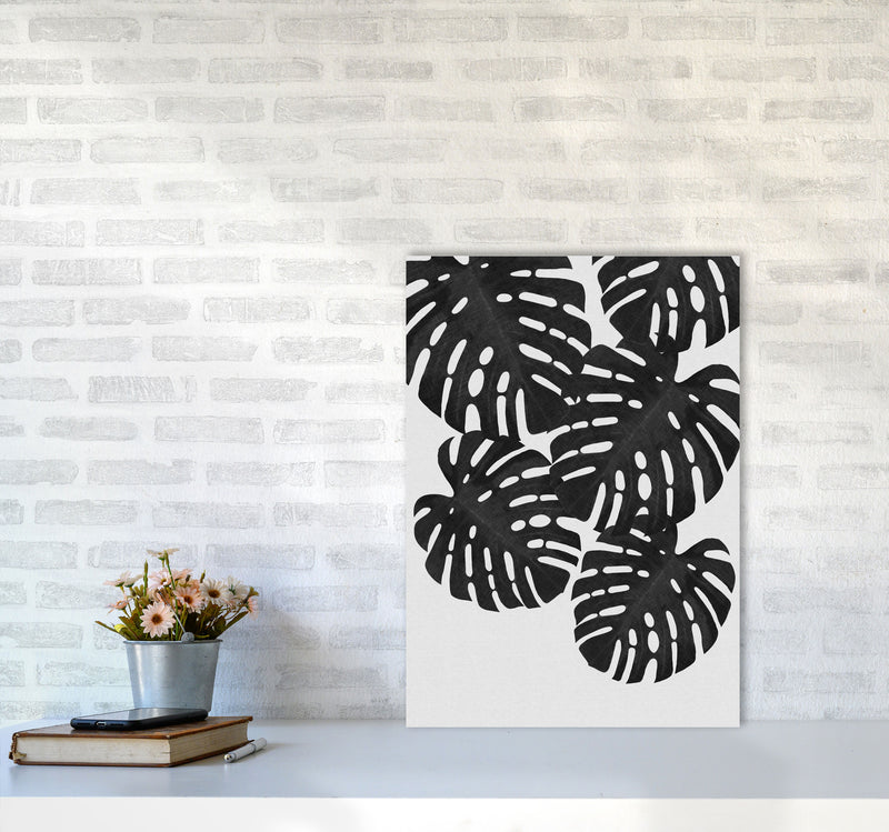 Monstera Black & White I Print By Orara Studio A2 Black Frame