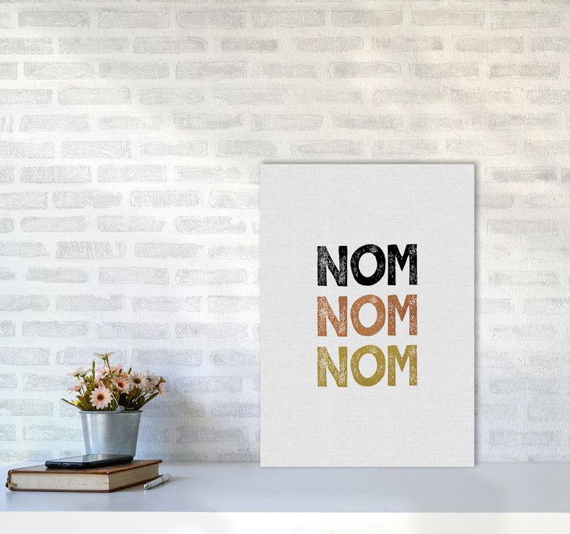 Nom Nom Nom Print By Orara Studio, Framed Kitchen Wall Art A2 Black Frame