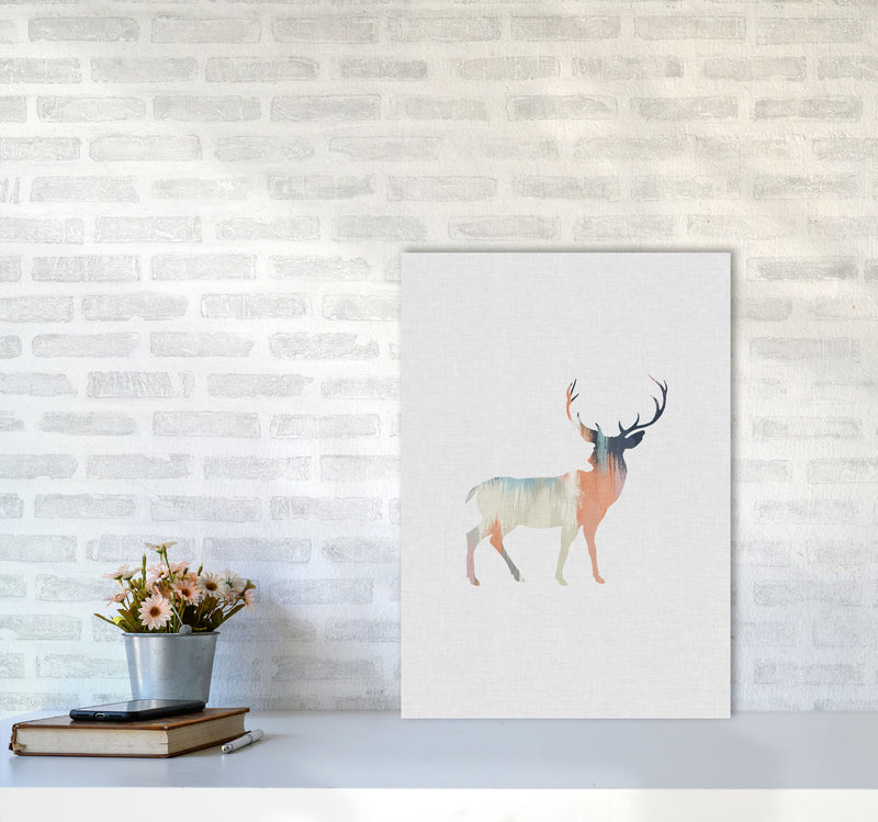 Pastel Deer I Print By Orara Studio Animal Art Print A2 Black Frame