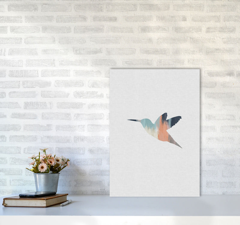 Pastel Hummingbird I Print By Orara Studio Animal Art Print A2 Black Frame