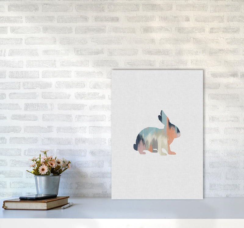 Pastel Rabbit Print By Orara Studio Animal Art Print A2 Black Frame