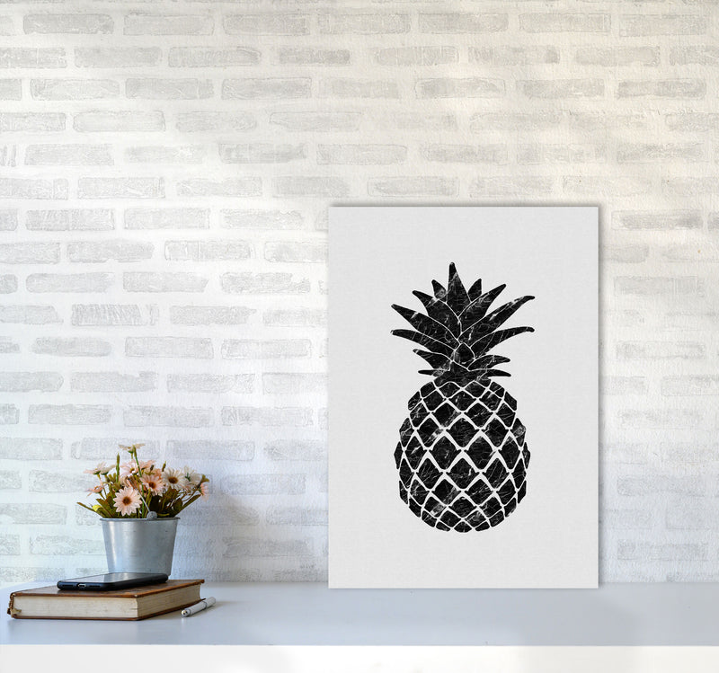 Pineapple Marble Print By Orara Studio, Framed Kitchen Wall Art A2 Black Frame