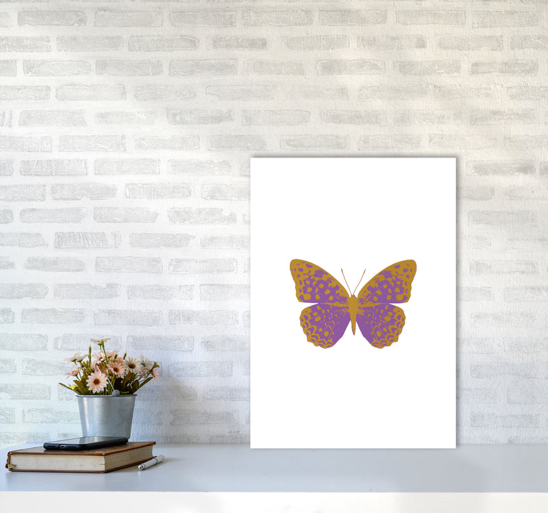 Purple Butterfly Print By Orara Studio Animal Art Print A2 Black Frame