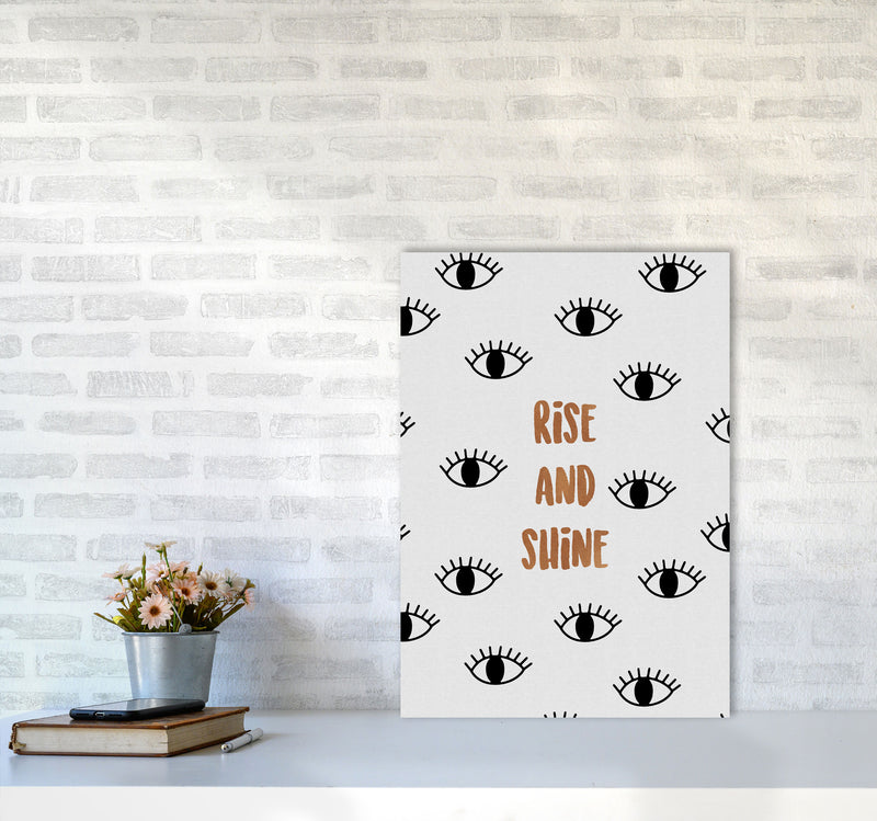 Rise & Shine Bedroom Quote Print By Orara Studio A2 Black Frame