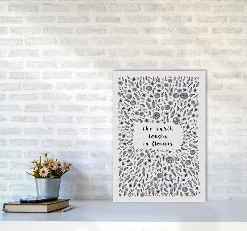 The Earth Laughs In Flowers Shakespeare Quote Print By Orara Studio A2 Black Frame