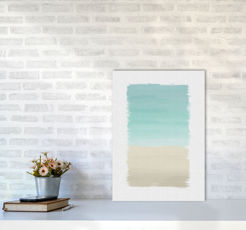 Turquoise Abstract Print By Orara Studio A2 Black Frame