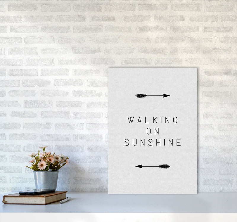 Walking On Sunshine Arrow Quote Print By Orara Studio A2 Black Frame