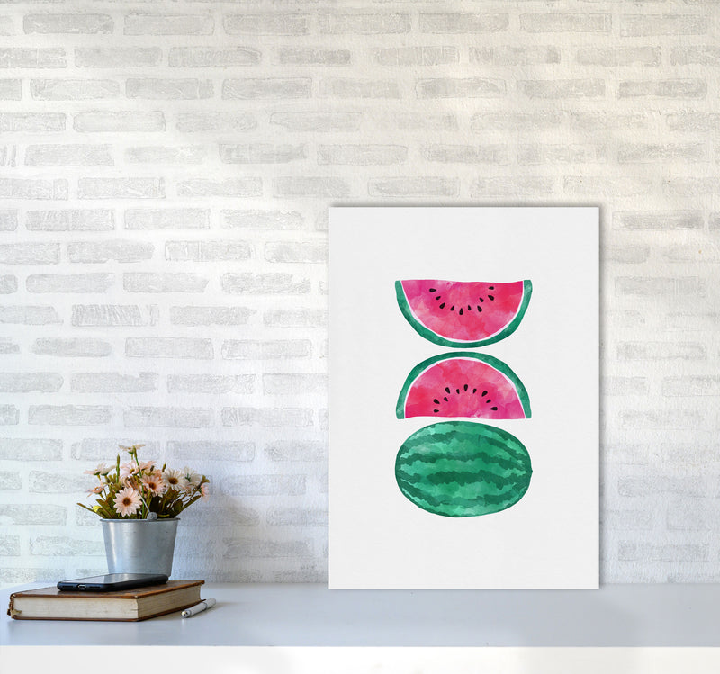 Watermelons Print By Orara Studio, Framed Kitchen Wall Art A2 Black Frame