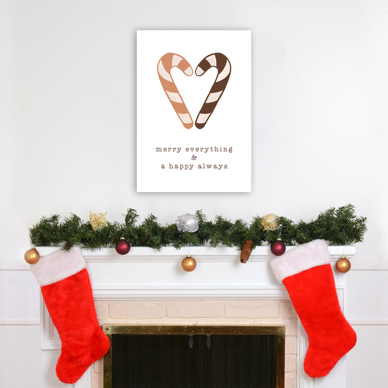 Merry Everything & A Happy Always Christmas Art Print by Orara Studio A2 Black Frame